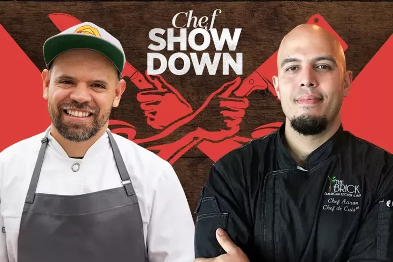 Image: Phuc Yea's Cesar Zapata takes on the Brick's Aaron Arditti at Iron Fork 2019.