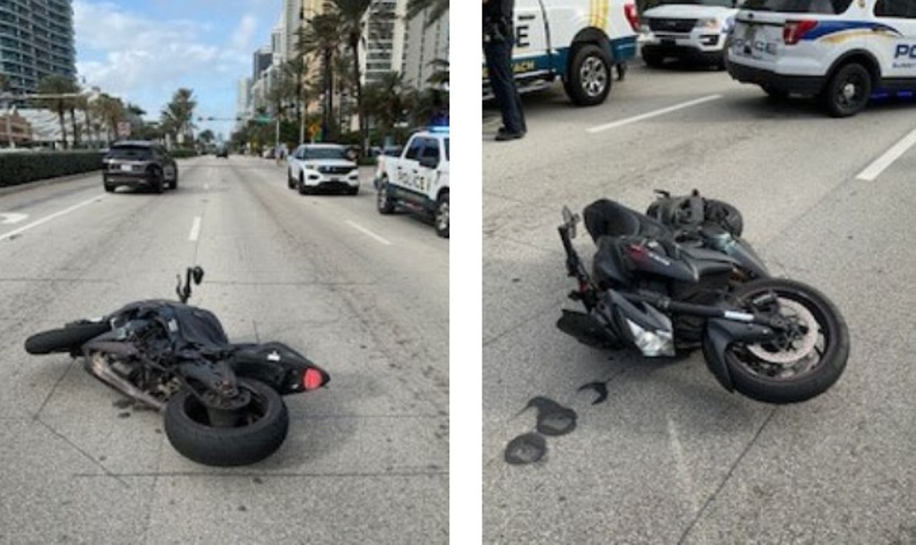 Sunny Isles Beach Police claim 19-year-old Avraham Gil struck an officer with his motorcycle.