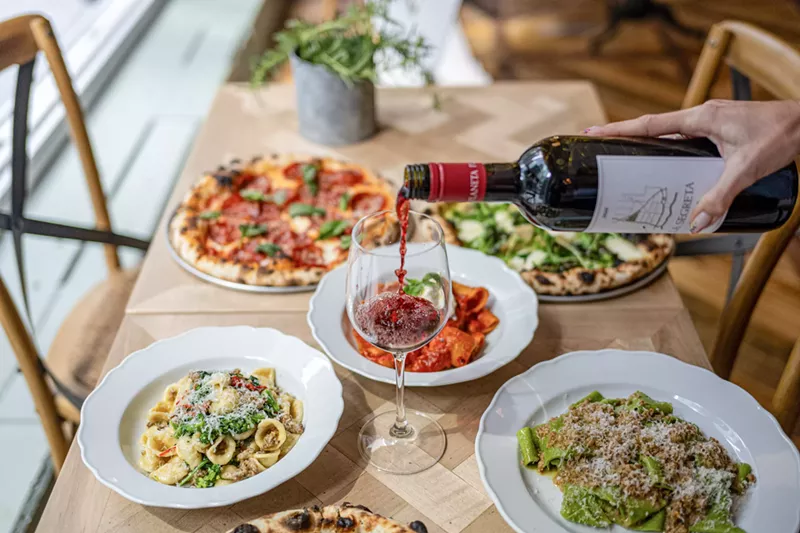 Image: food on wood table