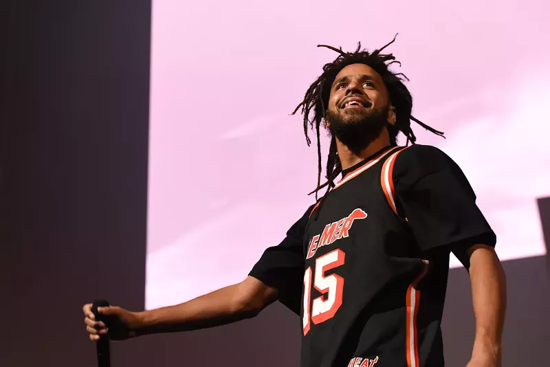 Image: J. Cole performing on the first night of his The Off-Season Tour at FTX Arena in downtown Miami. See more photos from J. Cole at FTX Arena here.