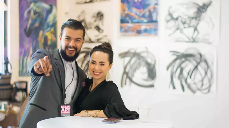 Image: Jada Art Fair founders Jônatas Chimen Dias DaSilva-Benayon (left) and Dana Blickensderfer
