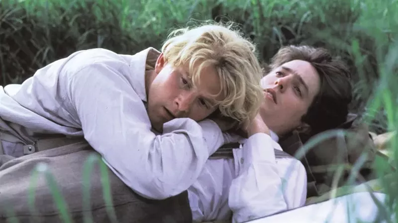 Image: James Wilby and Hugh Grant.