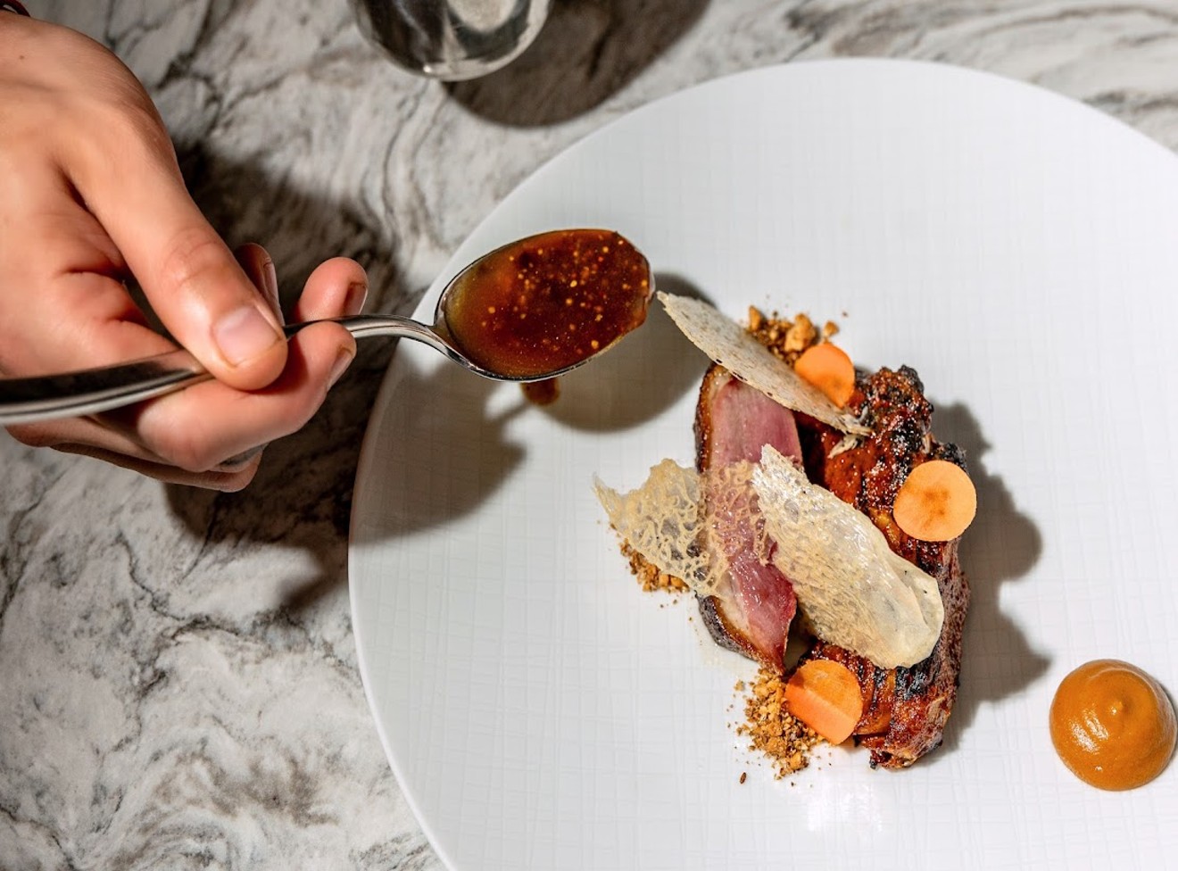 Smoked Crescent Farms duck is a highlight of the new tasting menu at Beauty & the Butcher.