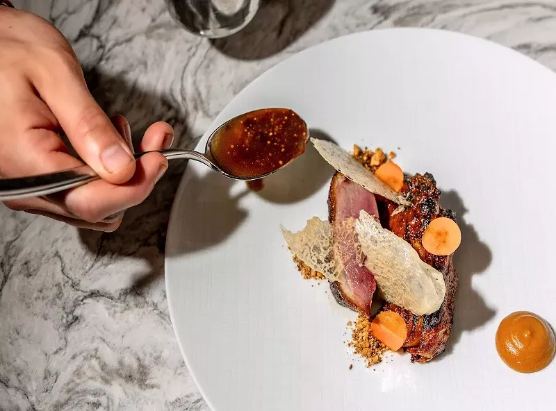 Image: Smoked Crescent Farms duck is a highlight of the new tasting menu at Beauty & the Butcher.