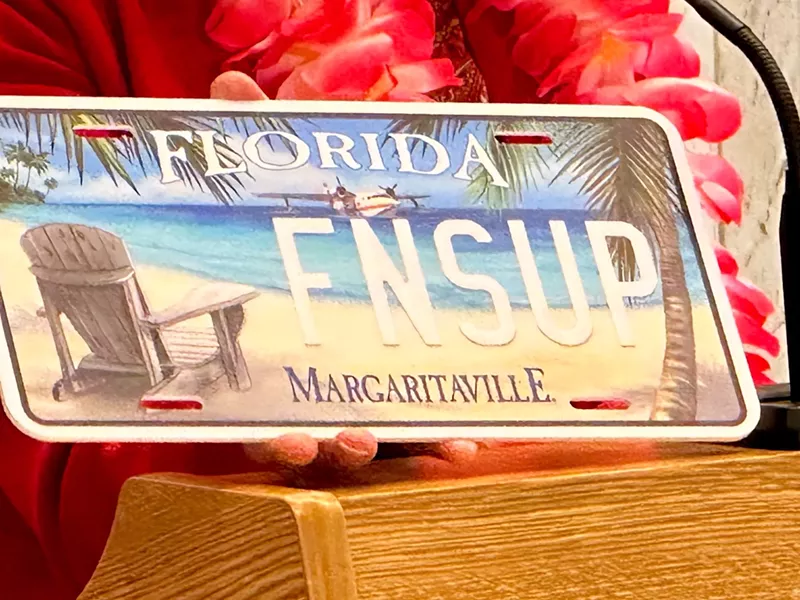 Image: A mockup of the Jimmy Buffett license plate