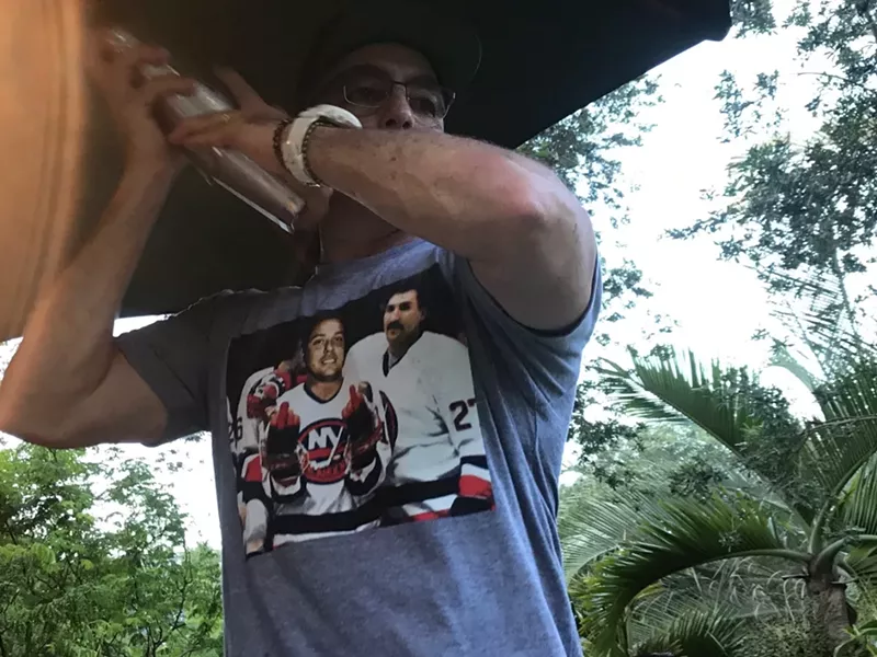 Image: Julio Cabrera wore a T-shirt bearing an image of Lermayer.