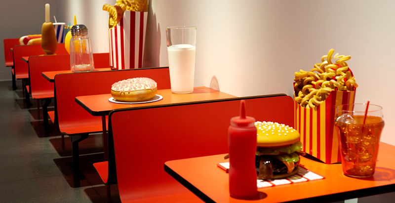 "Order Up!" at the Lowe Art Museum sees glass artist John Miller re-create classic diner food.
