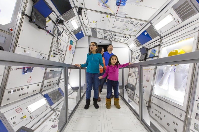 "Journey to Space" at the Frost Science Museum features a full-scale replica of the ISS Destiny lab module.