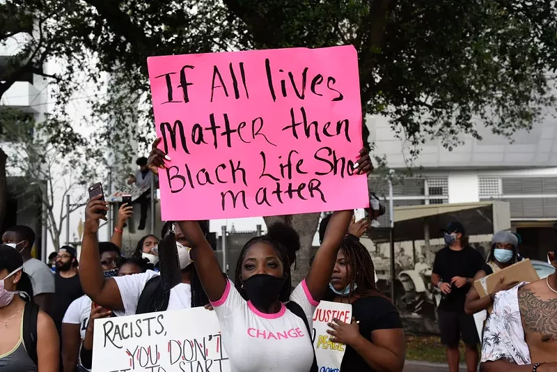 Image: A Fort Lauderdale protest against the killing of George Floyd.