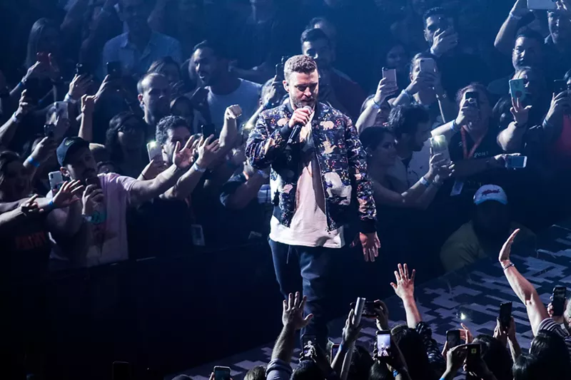 Image: See more photos from Justin Timberlake's performance at the American Airlines Arena in Miami here.