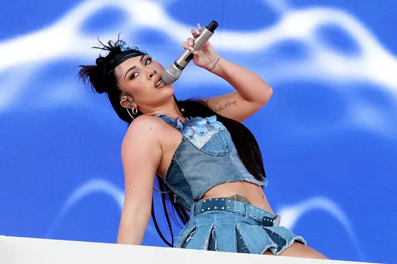 Image: Kali Uchi performing at Coachella on April 16, 2023.