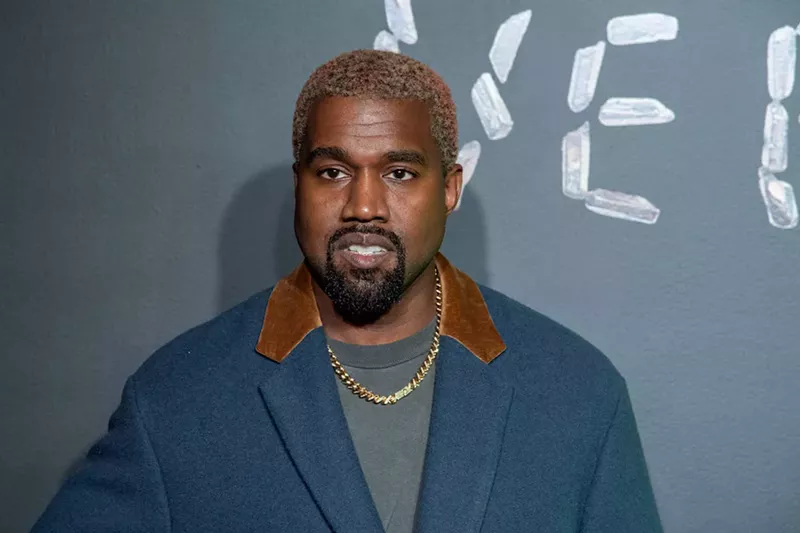 Image: Kanye West at the Versace fashion show in New York December 02, 2018.