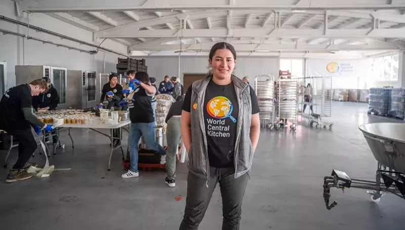 Image: Karla Hoyos on the ground in Ukraine with World Central Kitchen