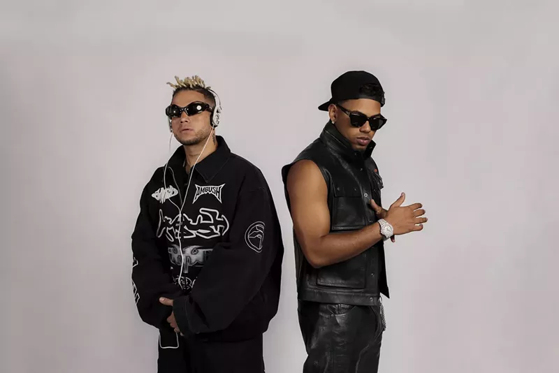 Image: Portrait of Ovy on the Drums and Myke Towers