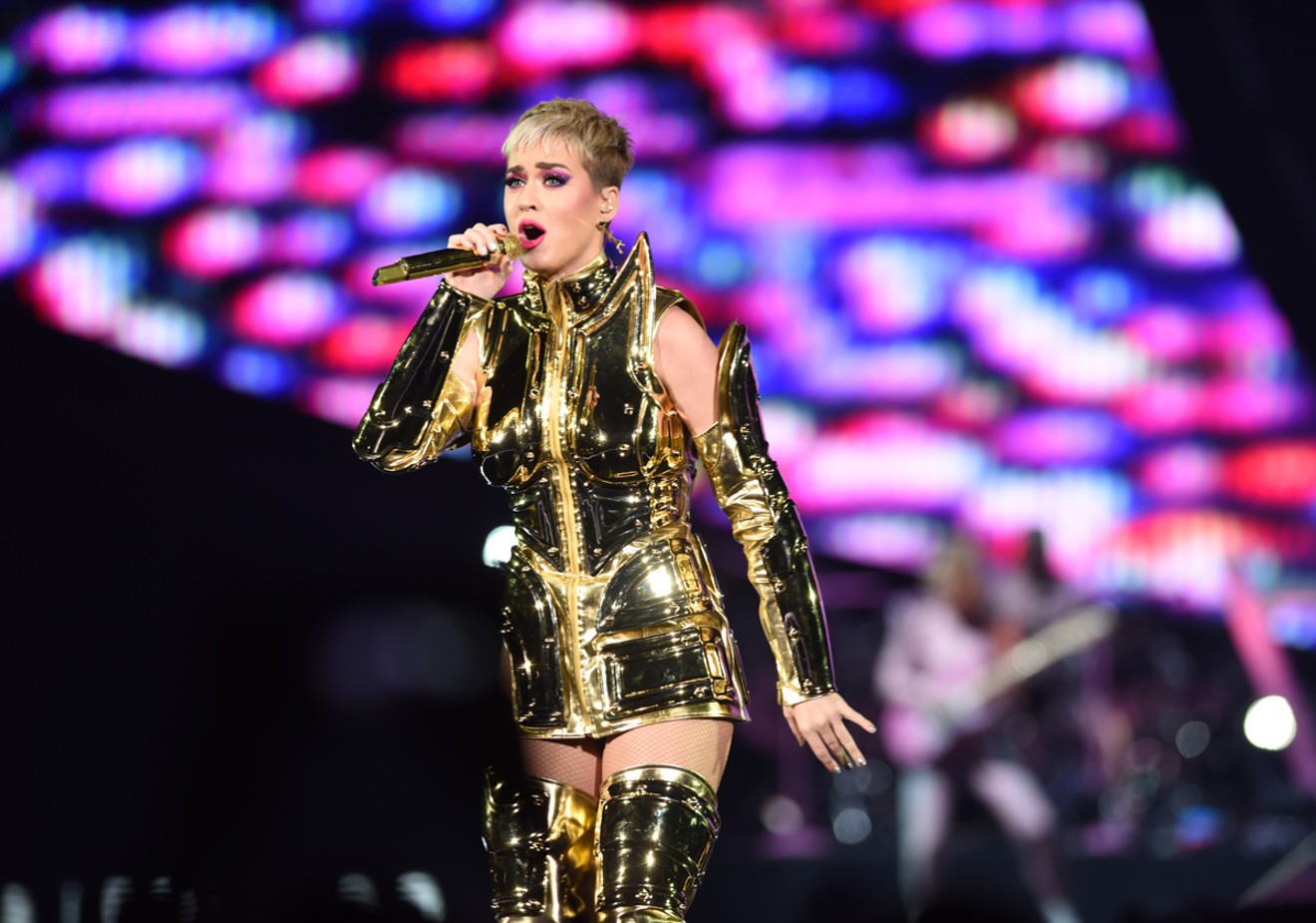 See more photos of Katy Perry at the American Airlines Arena here.