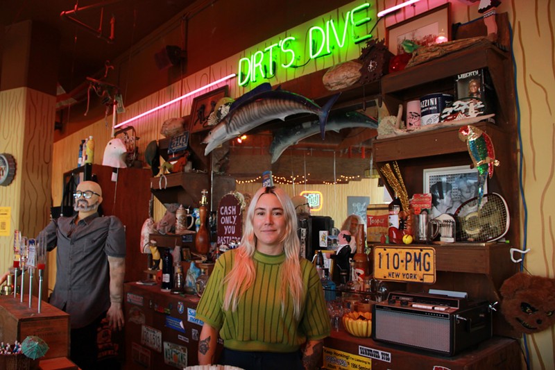 Kelly Breez's installation, "Dirt's Dive," takes inspiration from South Florida's quickly disappearing dive bar scene.