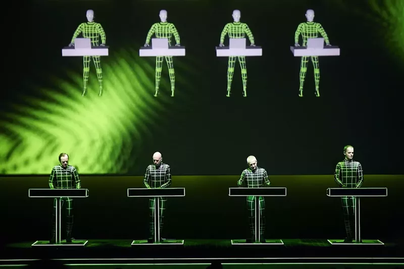 Image: Kraftwerk performs one of its legendary 3D concerts.