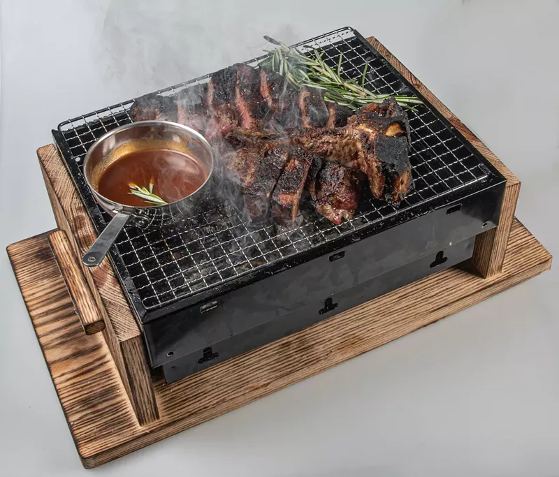Image: Sizzling steaks at La Fontana.