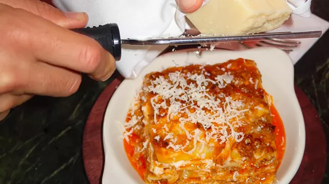 lasagna on a white plate