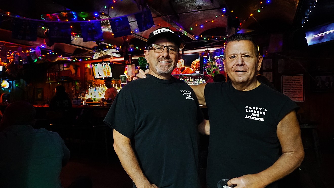 That's the spirit: Longtime Happy’s Stork Lounge proprietors Howard (left) and Steven Inerfeld promise to keep the venerable bar’s vibe alive at the new location.