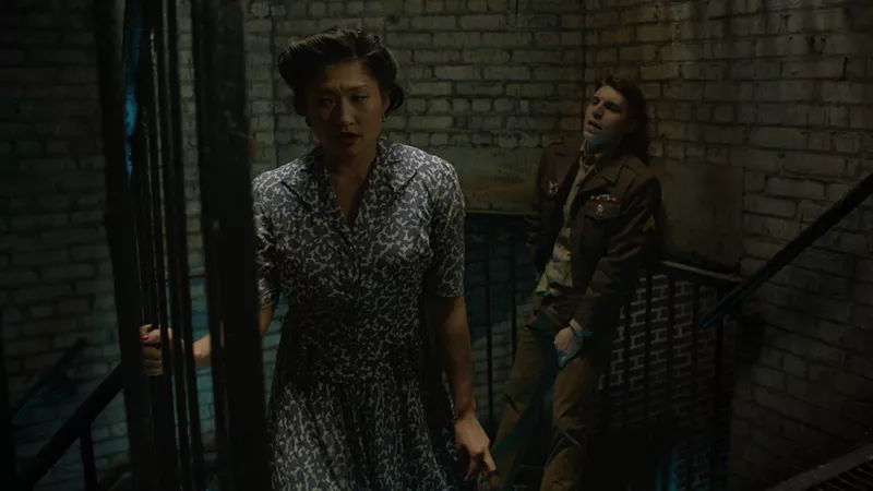 Image: Jenna Ushkowitz (left) and Nolan Gerard Funk are among the strong cast members featured in the new film version of Michael John LaChiusa’s celebrated 1994 hookup musical Hello Again.