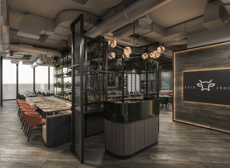 Image: a rendering of a dining room