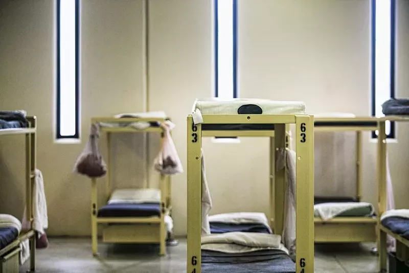 Image: Bunk beds at Krome Service Processing Center in Southwest Miami-Dade County.