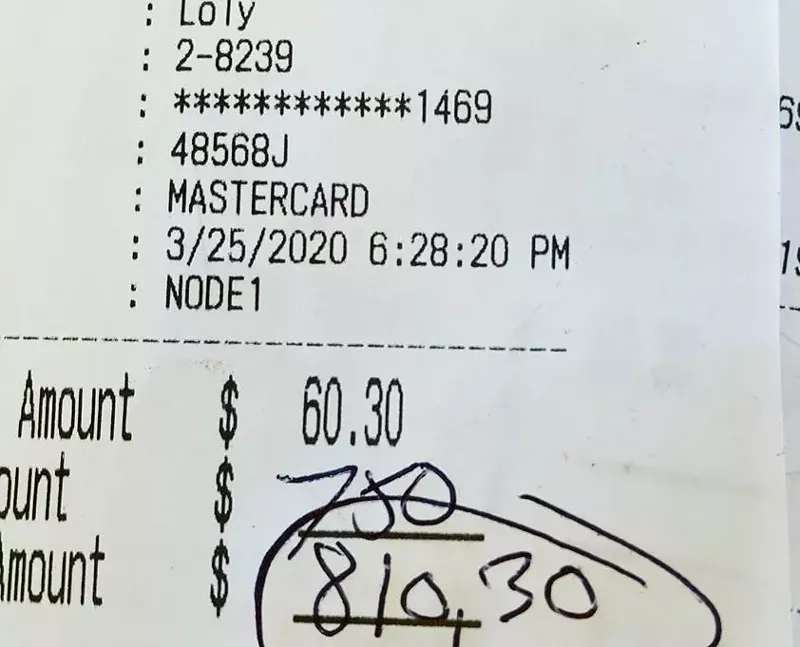 Image: A very generous tip.