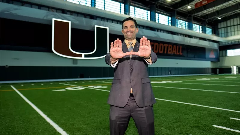 Image: Manny Diaz, the new Miami Hurricanes head coach.