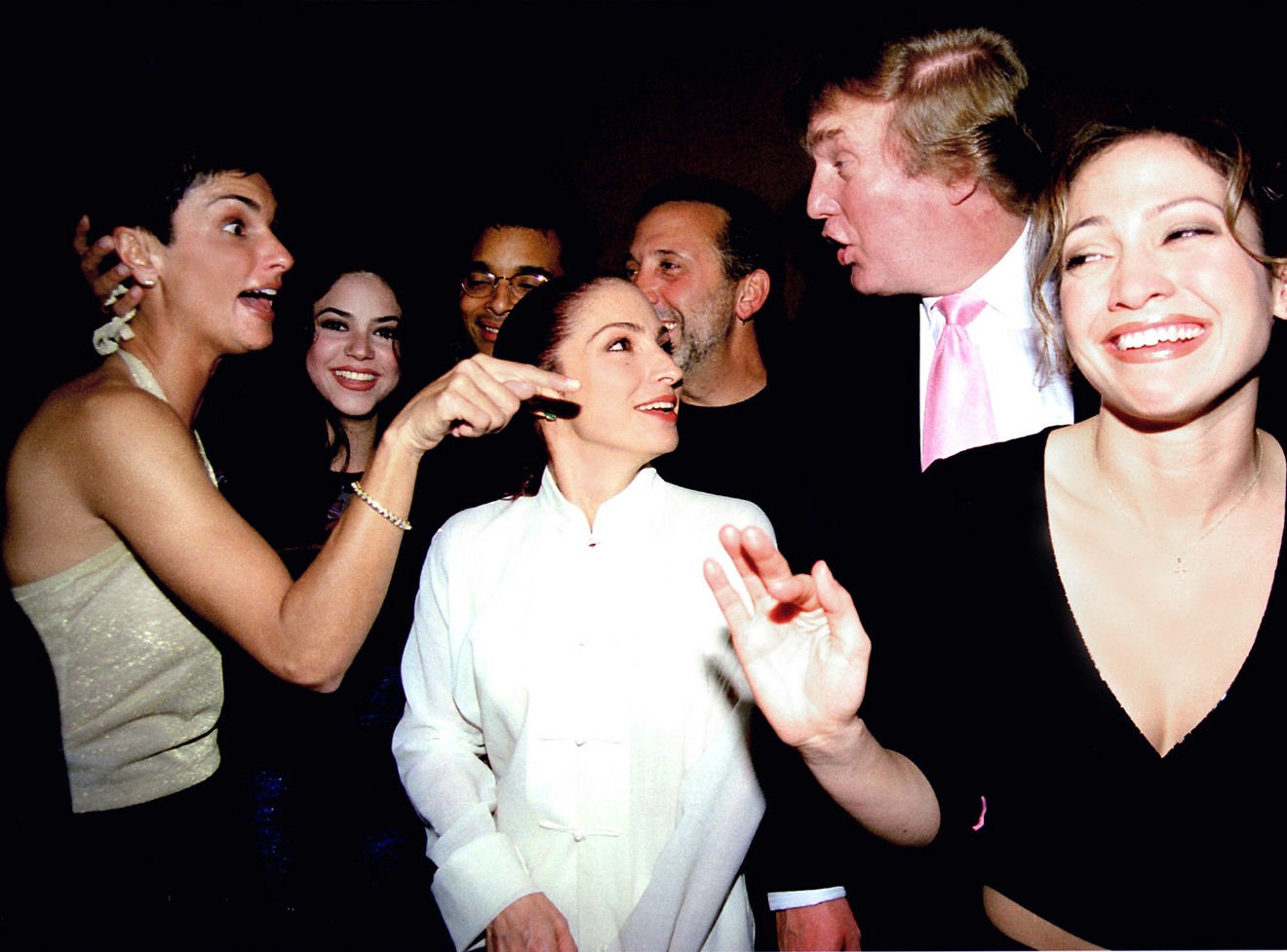 Ingrid Caseres (left), Shakira, Jon Secada, Gloria and Emilio Estefan, Donald Trump, and Jennifer Lopez in Miami. View more of Manny Hernandez's photos here.