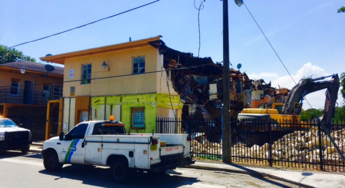3410 Hibiscus St. was demolished earlier this month, displacing many longtime residents.