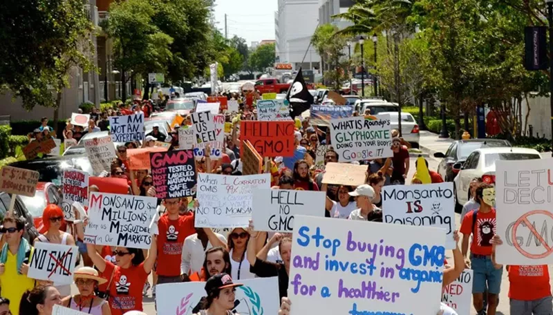 Image: Marchers at last year's edition of the March Against Monsanto.