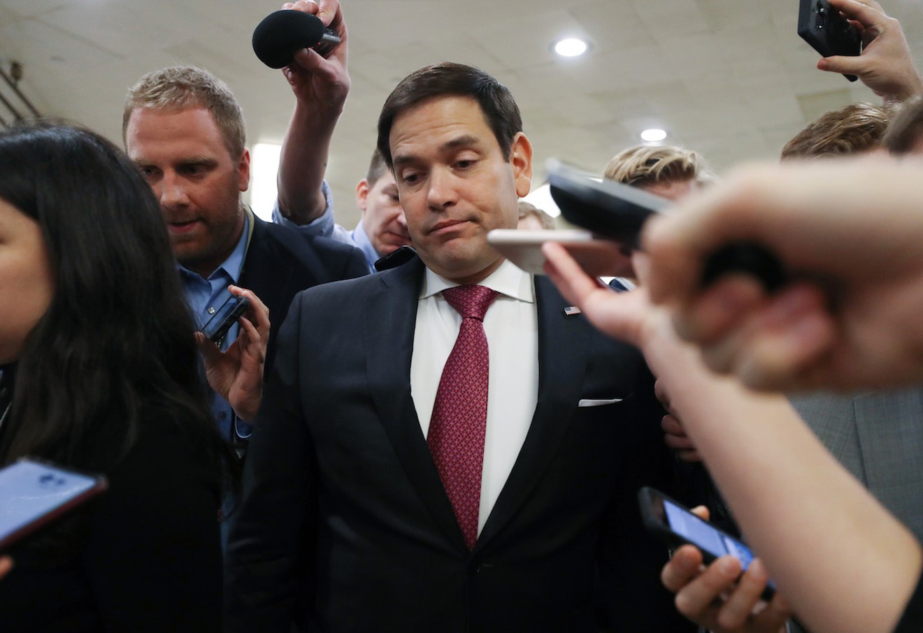 Sen. Marco Rubio arriving at the U.S. Capitol as the Senate impeachment trial of U.S. President Donald Trump continues on January 31.