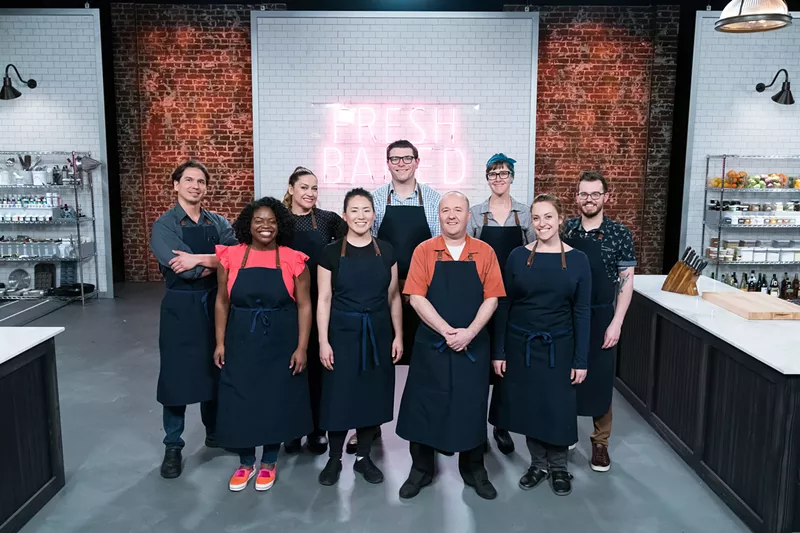 Image: Max Santiago (far left) will appear on Food Network's Best Baker in America.