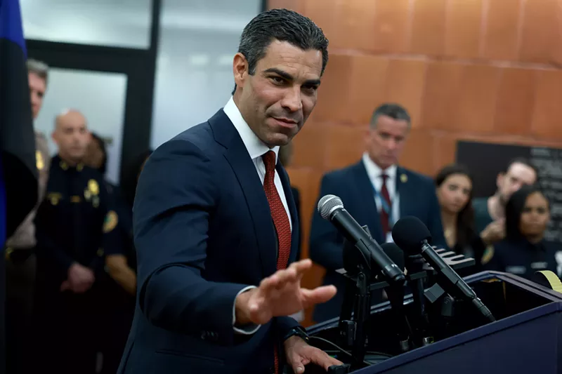 Image: Mayor Suarez is introducing voters to his unique brand of finely processed baloney.