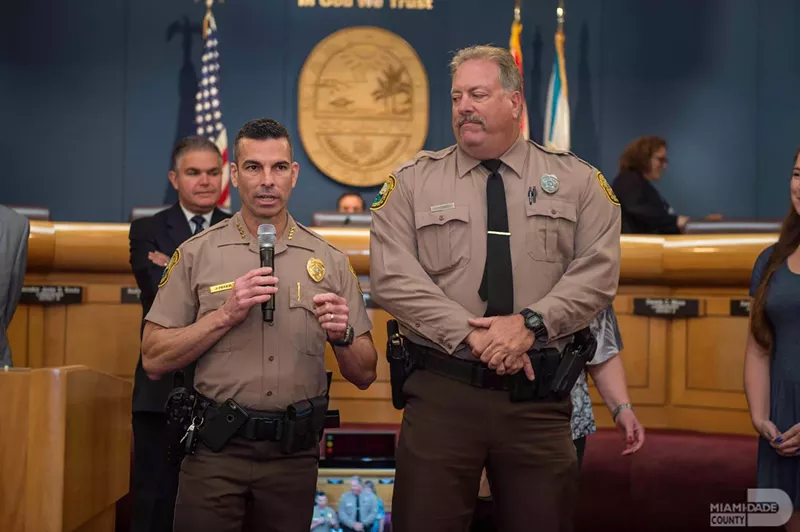Image: Miami-Dade County Police Director Juan Perez (left)
