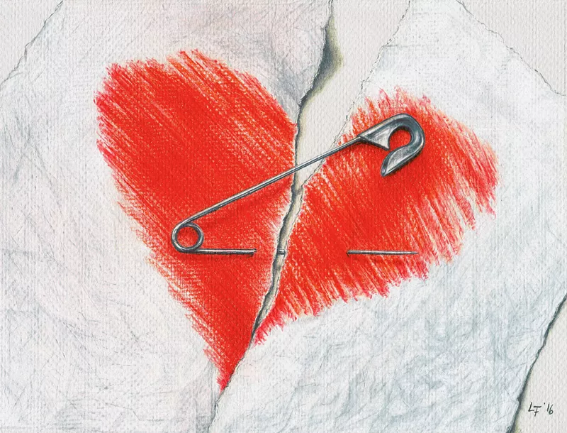 Image: Unbroken, colored pencil and pastel pencil, December 2016