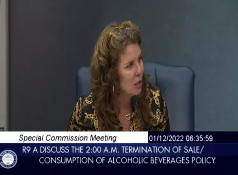 Image: Newly elected Commissioner Kristen Rosen Gonzalez at the special commission meeting on January 12, 2022.