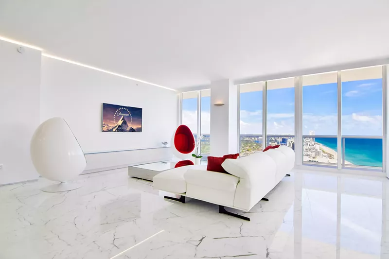Image: The owners of a $3.5 million penthouse atop the Blue Diamond in Miami Beach are accepting Bitcoin and Ethereum as payment.
