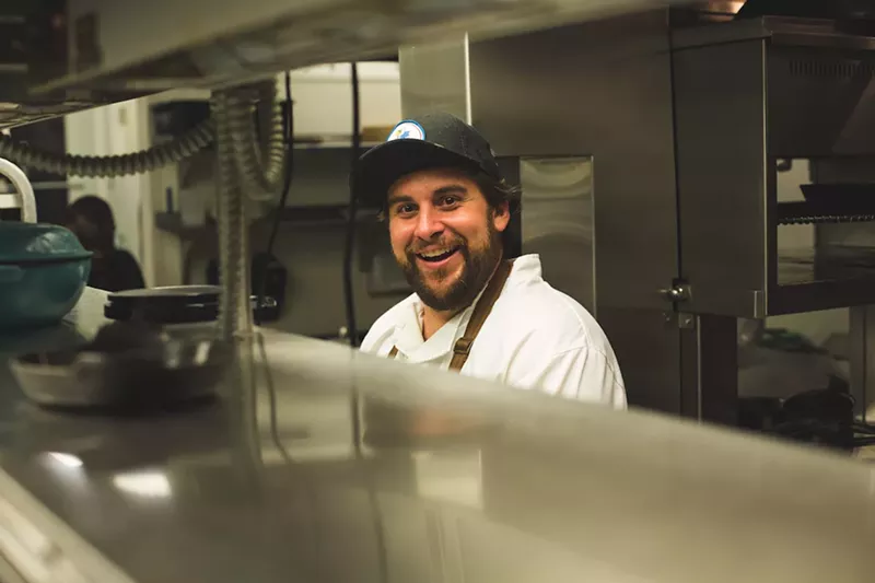 Image: Alessi in the kitchen at 27 Restaurant.