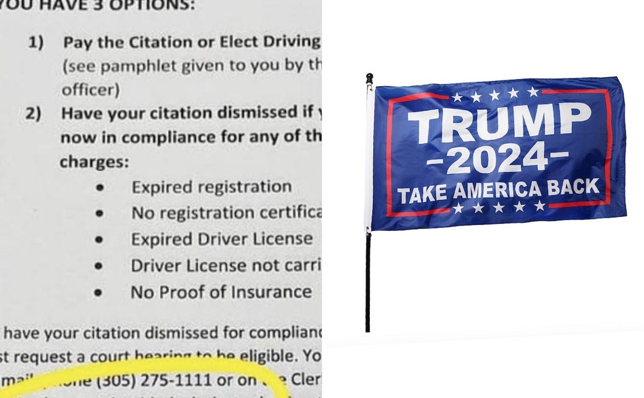 Miami Beach Traffic Ticket Typo Directs Users to Trump 2024 Merch Site