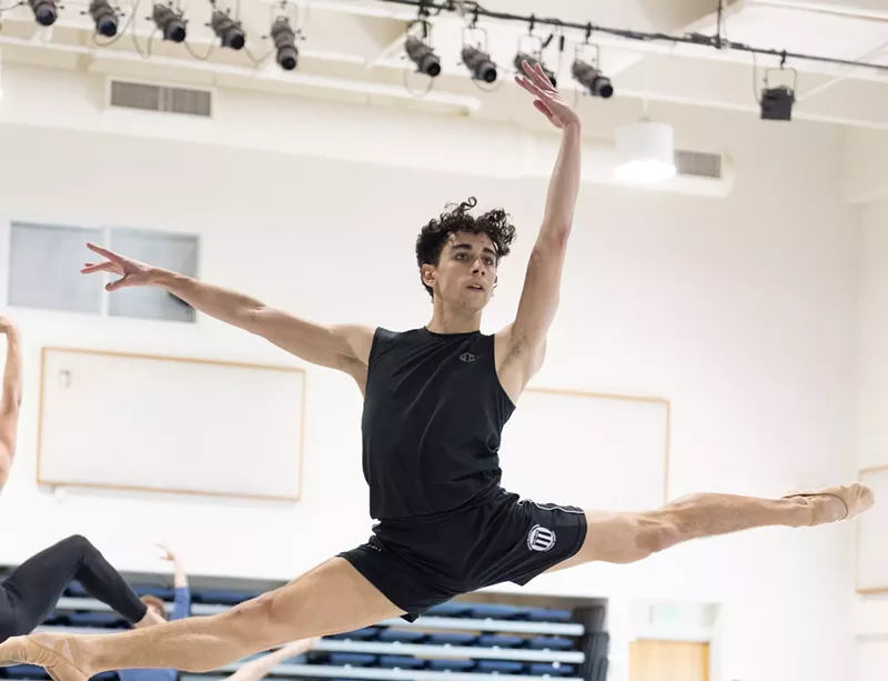 Image: Francisco Schilereff in rehearsal for Miami City Ballet's Delight