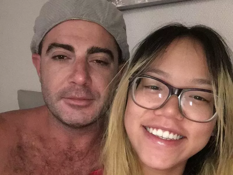 Image: Chris Makki and Raine Zhang are stranded in Panglao, an island in the Philippines.