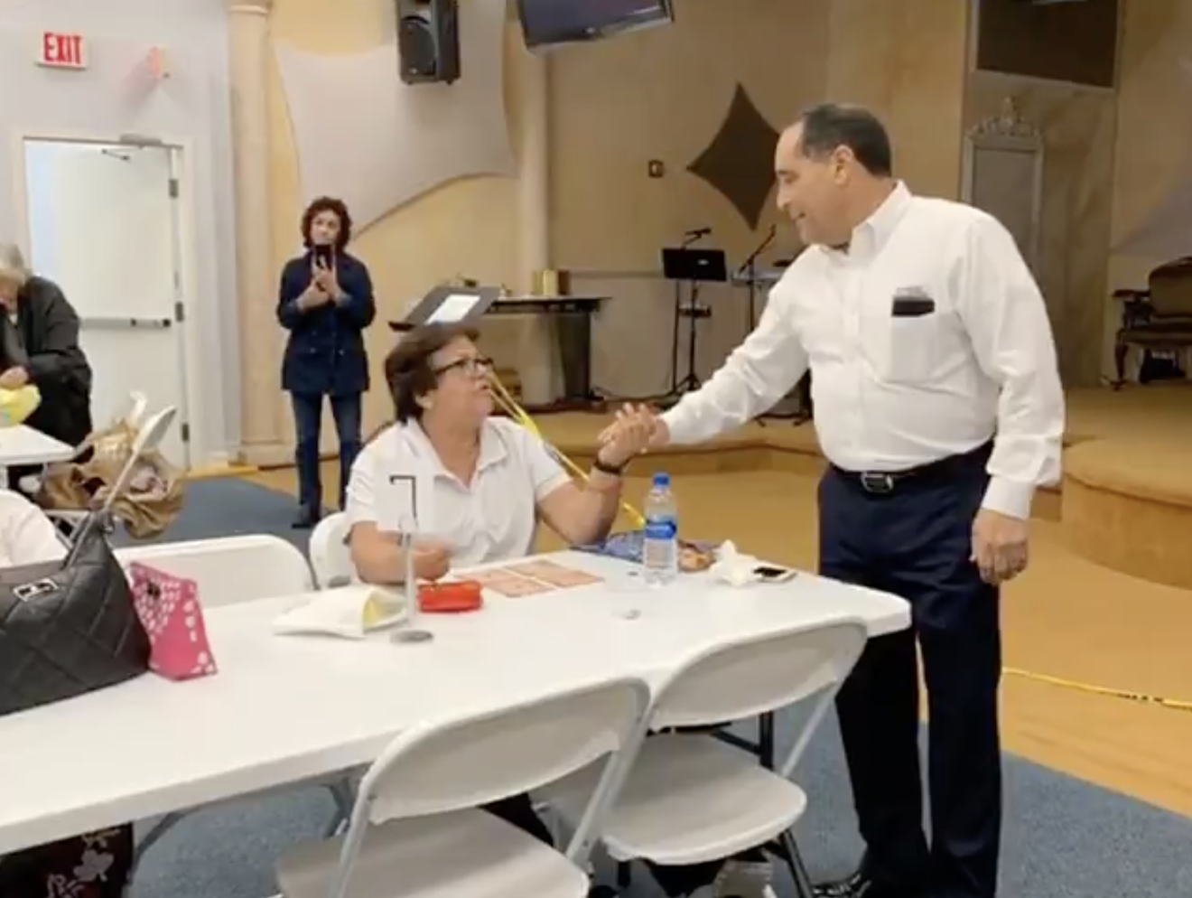 Miami-Dade Commissioner Joe A. Martinez visited two senior centers and shook plenty of hands amid the COVID-19 outbreak.