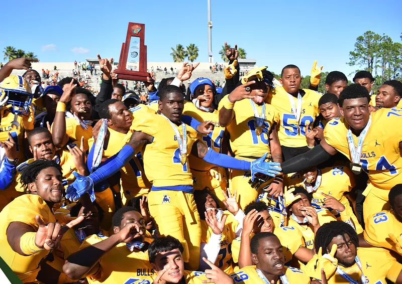 Image: The Miami Northwestern Bulls were among five Miami-Dade high-school football teams to win state titles this past weekend.