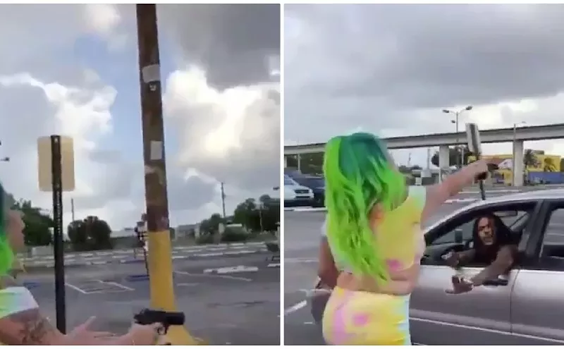Image: Miami-Dade Police Investigating Insane Video of Woman Firing Gun, Abducting Kid From Flea Market