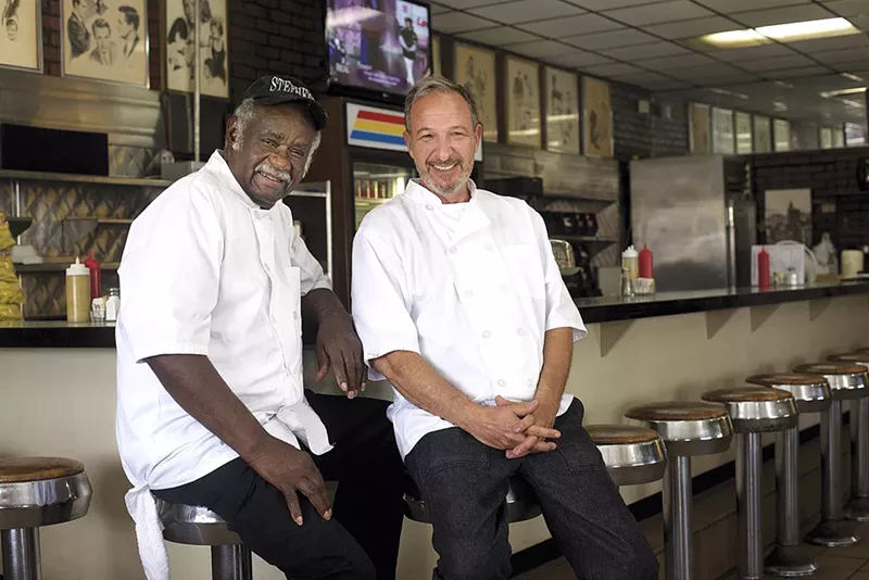 Image: Henderson "Junior" Biggers and Jack Frisch at Stephen's Restaurant. Go behind the scenes at Stephen's Restaurant here.