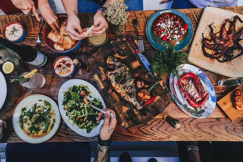 Image: Enjoy a Greek feast at Skorpios' Easter brunch.