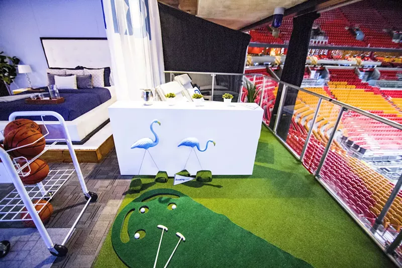Image: Inside the Hoop Dreams Suite at the AAA.