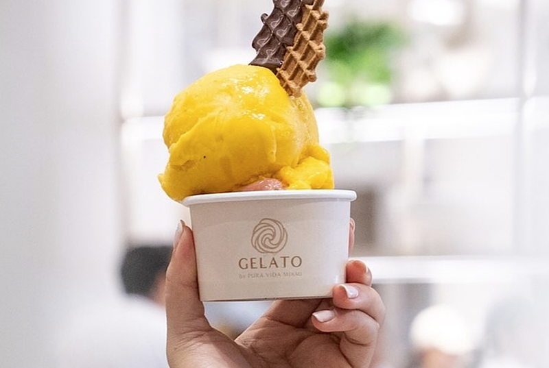 Image: Pura Vida Coconut Grove opens on Grand Avenue with Gelato by Pura Vida Miami, a gluten-free and refined sugar-free gelato and sorbet bar.